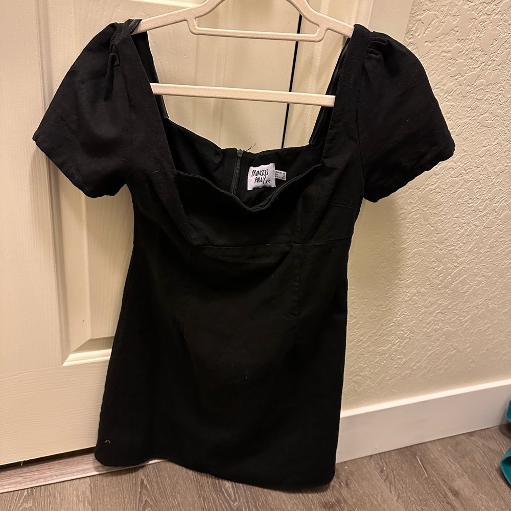 Princess Polly Black Mini Short Sleeve Dress